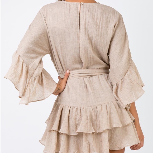 Princess Polly Mini Wrap Dress - SOLD - Picture 5 of 8